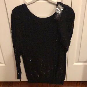 INC top black with sequins